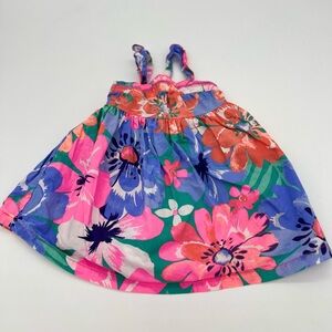 Cherokee Sundress Baby Girl 12 M Sleeveless Floral Print Multicolor Dress